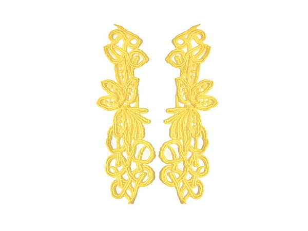 Guipure Motifs - Marcia (230mm x 65mm) - Sassy Yellow