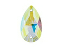 Brilliance DC 22x13mm AB Pear box of 24 pcs. - Crystal AB