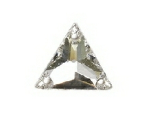 Brilliance Sew-On 16mm Triangle Tray of 18 - Crystal