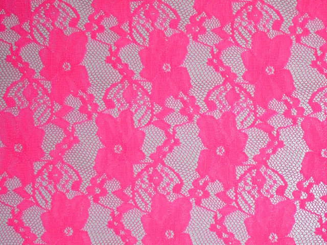 Daisy Stretch Lace      TO CLEAR WAS 12 PER/M NOW - Neon Cerise