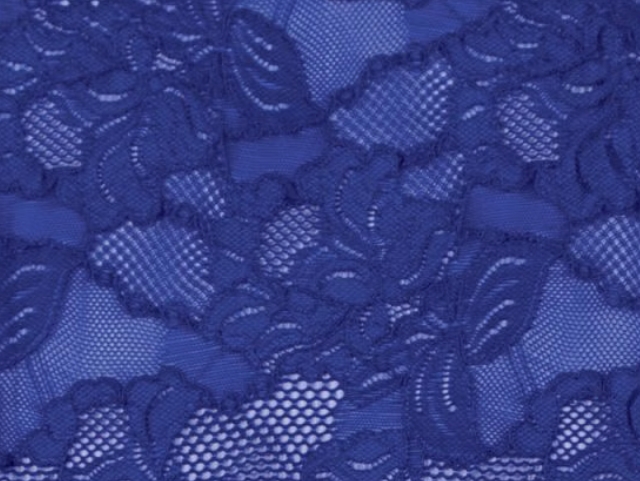 Floral Cascade Stretch Lace - Sapphire