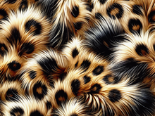 Furball Lycra (Black Back Ground) - Black/gold/Ivory