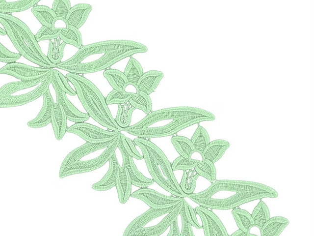 Georgina Guipure Lace Ribbon - Peppermint