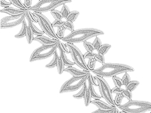 Georgina Guipure Lace Ribbon - Metallic Silver