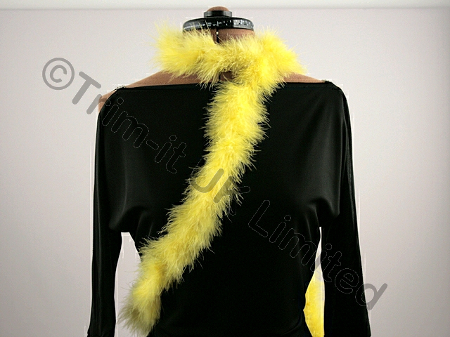 Marabou Feather Trim(Boa=Approx.2 metre piece) - Sassy Yellow