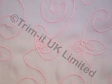 Pirouette Embroidered Superflo Georgette SALE - Candy Floss Pink