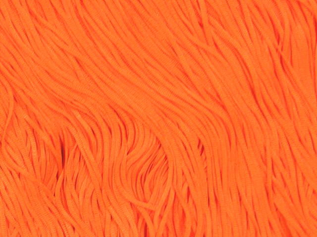  Stretch Top (Polyester) Fringe 30cm (10m Card) - Flo. Orange