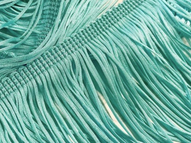 Stretch Top Rayon (Tactel) Fringe 30cm - Aquamarine.