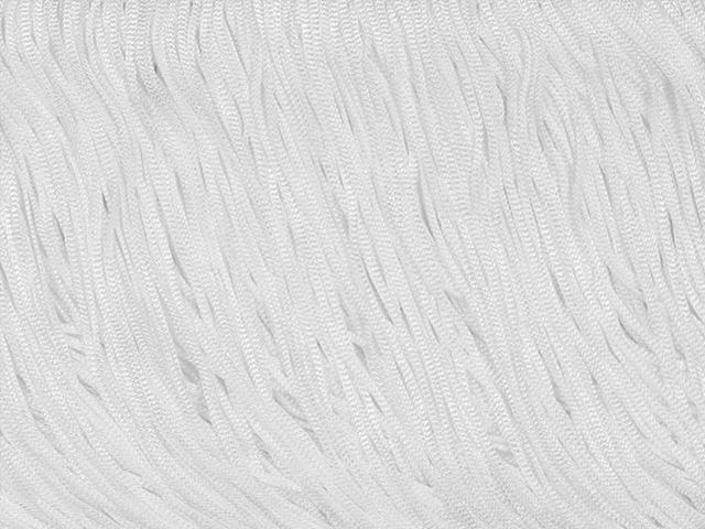 Stretch Top Rayon (Tactel) Fringe 60cm - White
