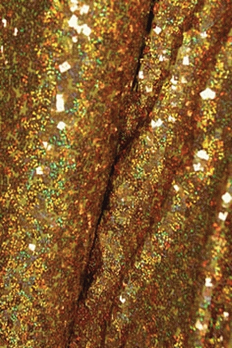 Shuffle: Square Sequin On Poly Lycra 2-Way was �40 - Gold/Gold Hologram