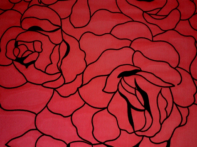 Alexander Rose Flock Stretch Net - Flamenco Red /Black